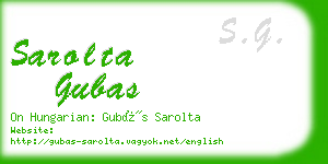 sarolta gubas business card